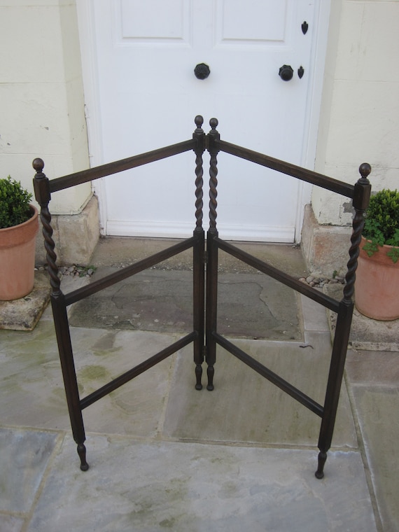 Antique Oak Barley Twist Clothes Towel Rail Quilt Rack C.1910 Etsy