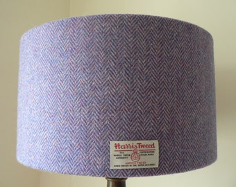 Harris Tweed Lampshade Mauve/Lilac Herringbone