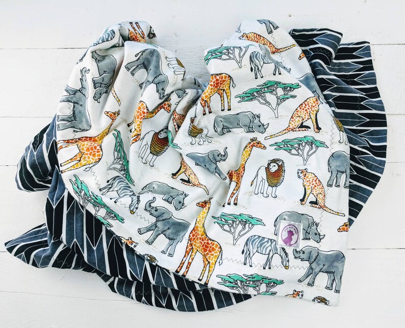 Hipster Modern Baby Blanket giraffe Safari blanket Flannel Safari nursery lion baby blanket Toddler Blanket Receiving Blanket