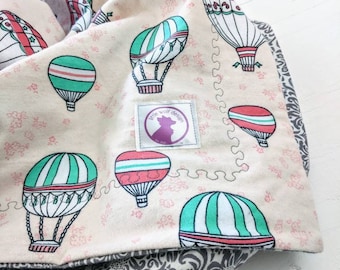 Hot air balloon blanket,  baby blanket, Modern Baby Blanket, Receiving Blanket, Toddler Blanket, Flannel, Hot air balloon nursery, Hipster