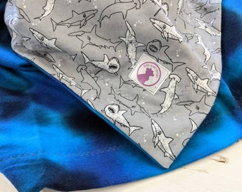 Shark, Baby Blanket, Great White, ocean, water, sea, Hammer Head, Gray, white , Blanket, Receiving Blanket, Flannel Blanket, baby boy -