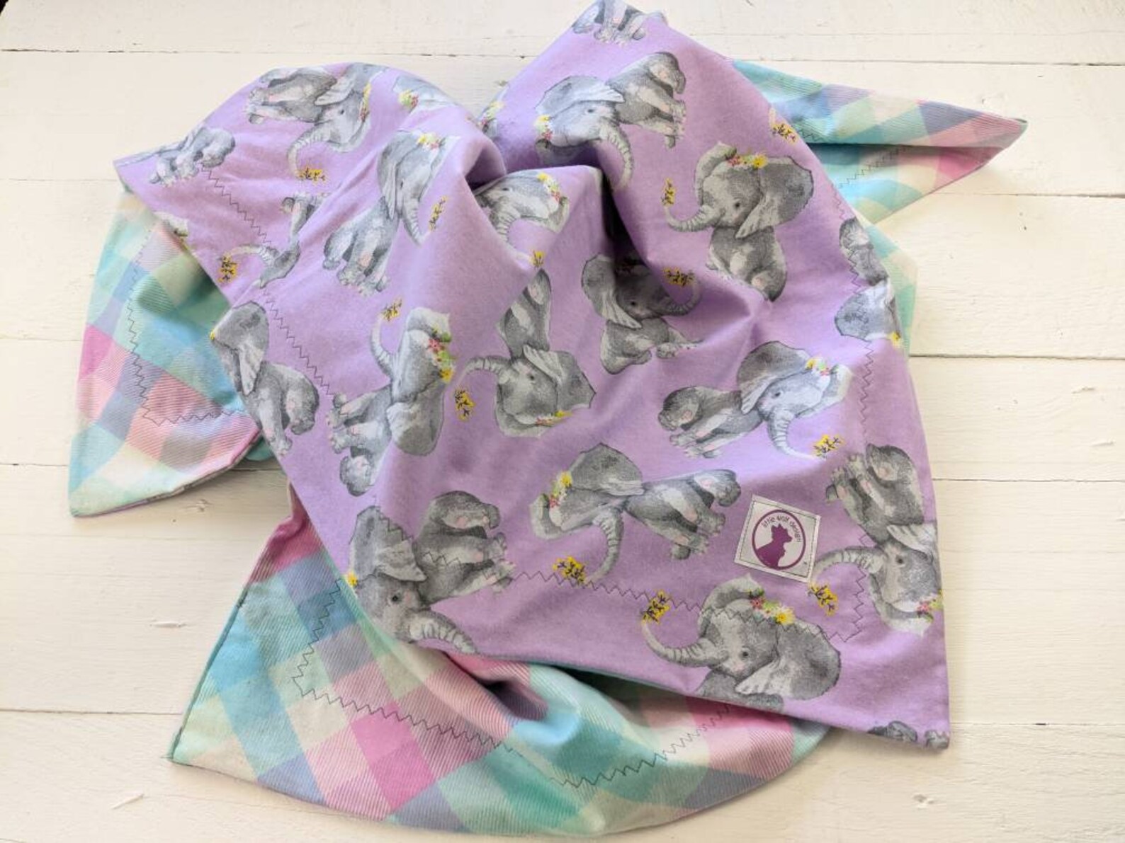 Elephant Baby Blanket Modern Baby Blanket Receiving Blanket Etsy