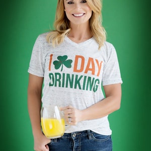 I love Day Drinking Shirt/ Let's Day Drink Shirt/ Womens St. Patricks Day Shirt/ St. Patricks Day Shirt Women/ Irish Shirt/ Shenanigans