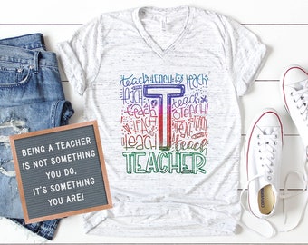 Teacher Shirt/ Teacher Gift/ Teacher Appreciation/ School Spirit Shirt/ Teacher Tee/ Womens Graphic Tee