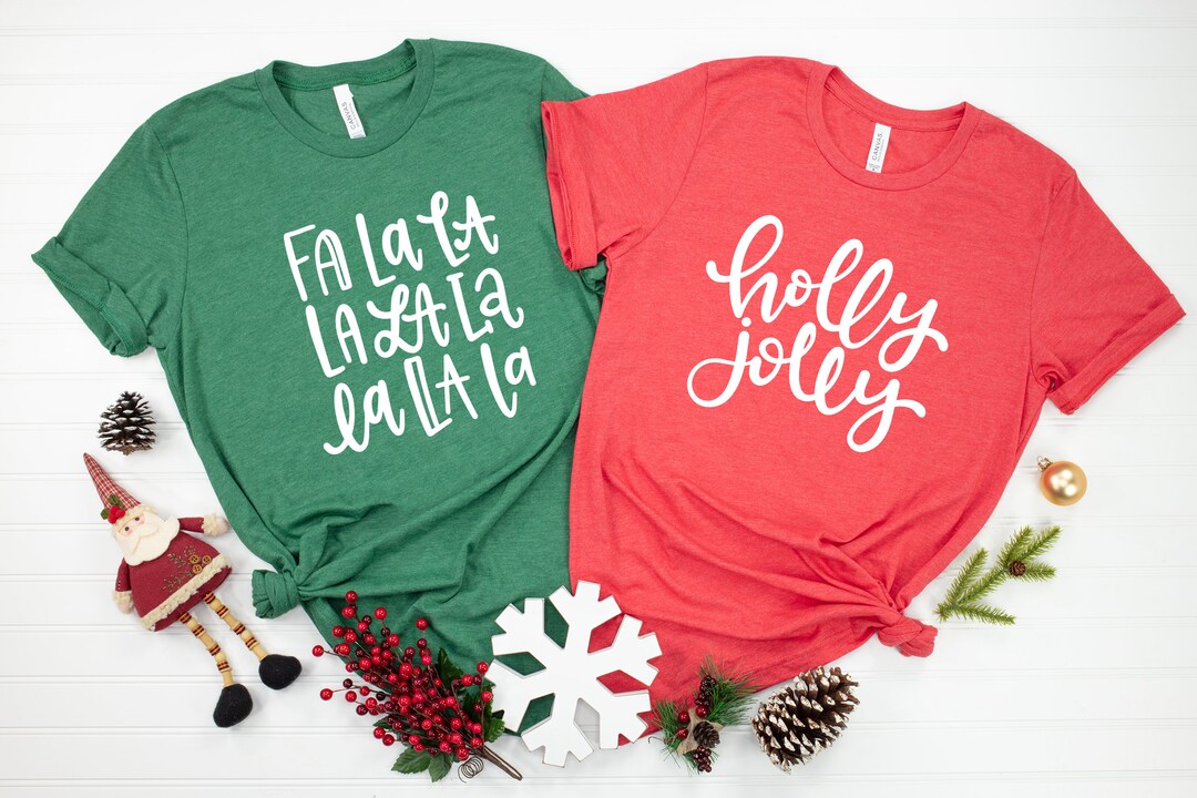 Christmas Shirt/ Fa La La/ Merry Christmas/ Womens Graphic Tee/ Teacher
