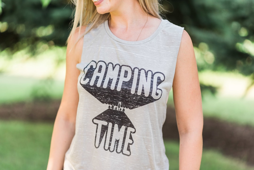 Camping Shirt for Women/ Camp Shirt/ Camping Tank Top/ Happy Etsy