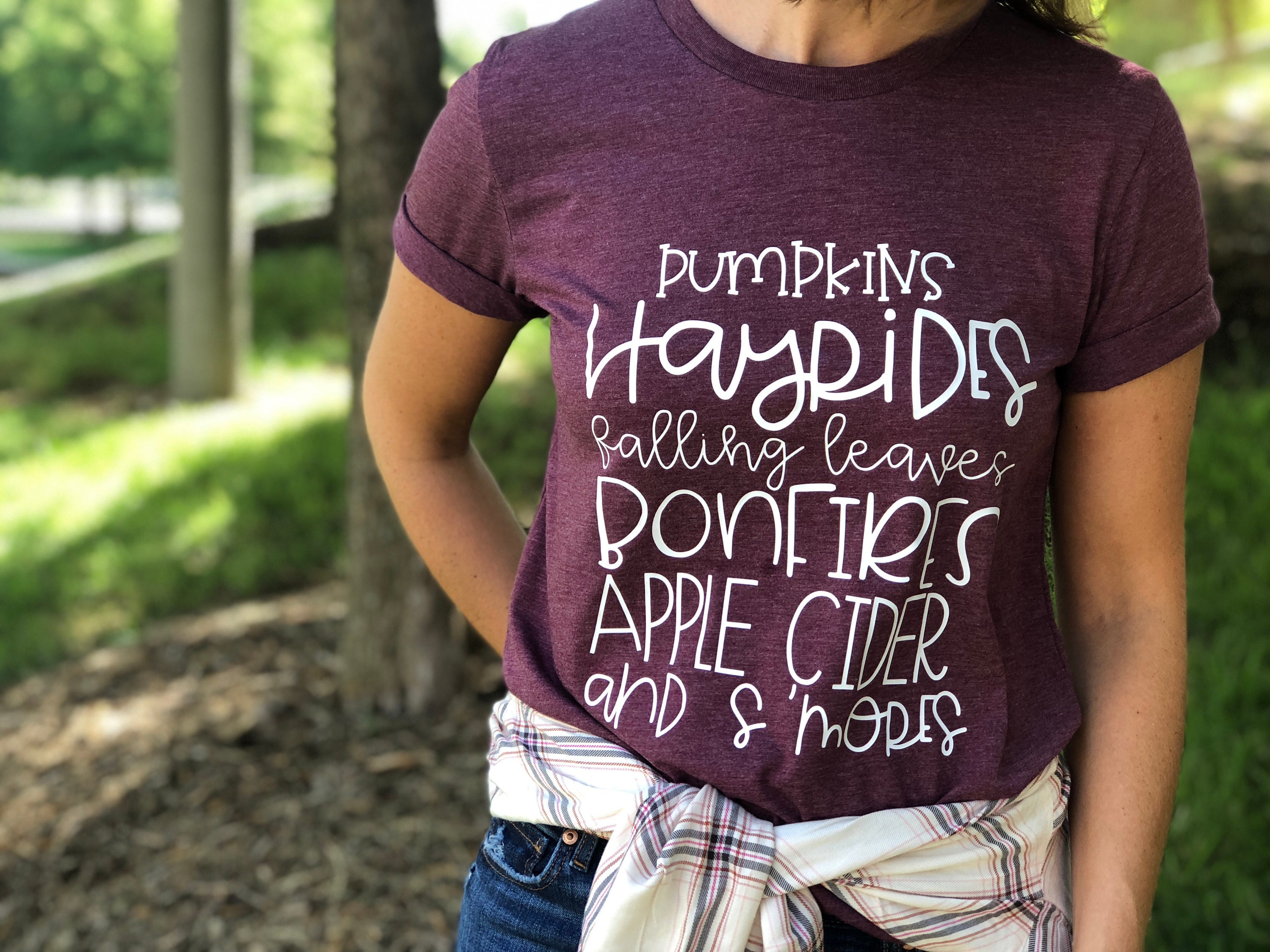 Fall Graphic Shirt/ Womens Fall Shirt/ Fall Shirt Women/ Etsy