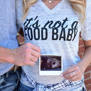 Pregnancy Announcement Shirt/ Pregnancy Announcement to Husband/ Pregnant Shirt/ Maternity Shirt/ Announcement Idea Food Baby Shirt Preggers image 3