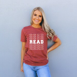 Read Shirt/ Reading Shirt/ Book Shirt/ Teacher Shirt/ Teacher Tee/ Read More Books/ Read Return Repeat/ I Read Past Bedtime/ Librarian Shirt image 5