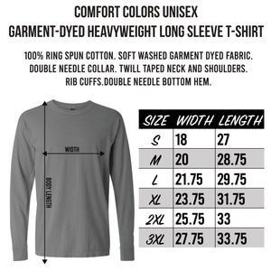 Custom School Spirit Shirt/ Comfort Color Long Sleeve/ School - Etsy