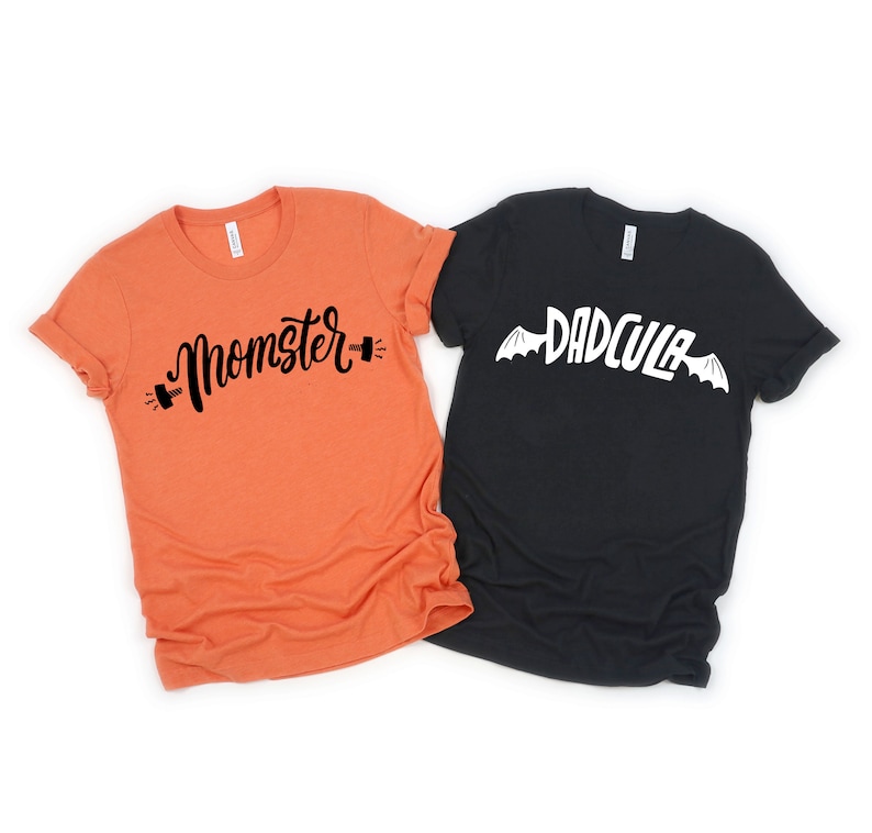Mom and Dad Halloween Shirts/ Momster Shirt/ Dadcula Shirt/ Etsy