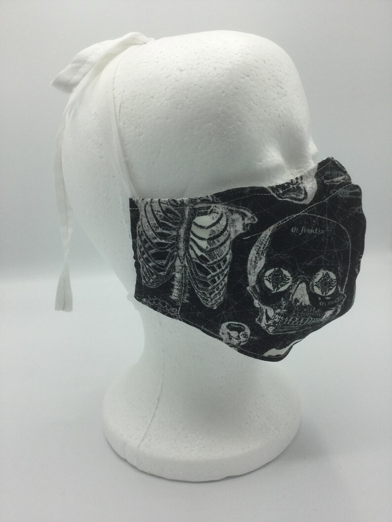 XRay Skelton face mask with filter pocket and nose piece Etsy