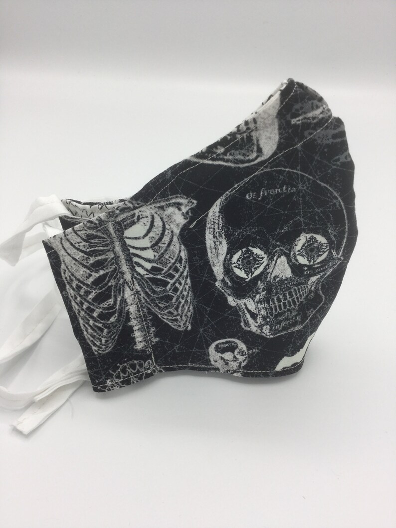 XRay Skelton face mask with filter pocket and nose piece Etsy