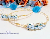 Stefana wedding crowns Greek Wedding Crowns.Orthodox ceremony Crowns Wedding Crowns for Orthodox wedding Bridal greek Crowns SPRING FLOWERS