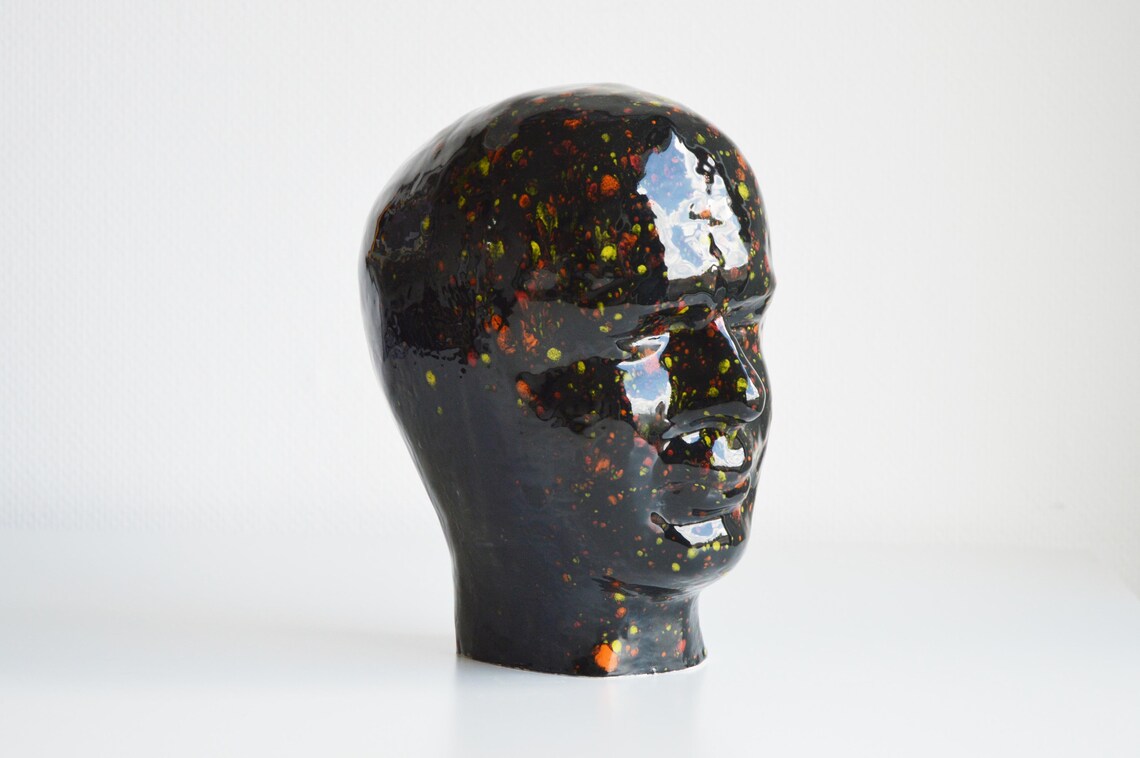 Ceramic Head Sculpture real size Etsy