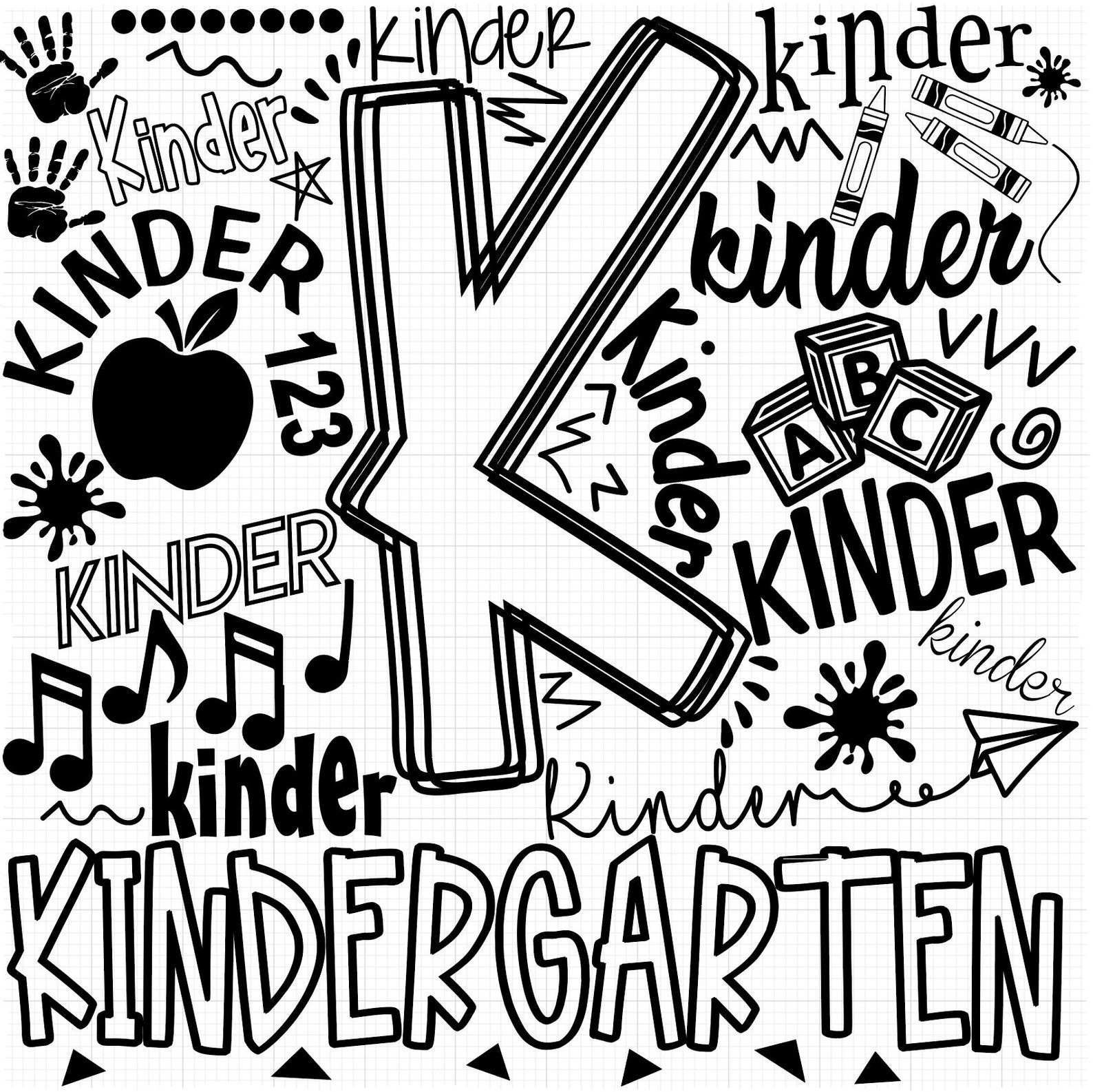 Kindergarten SVG - Etsy