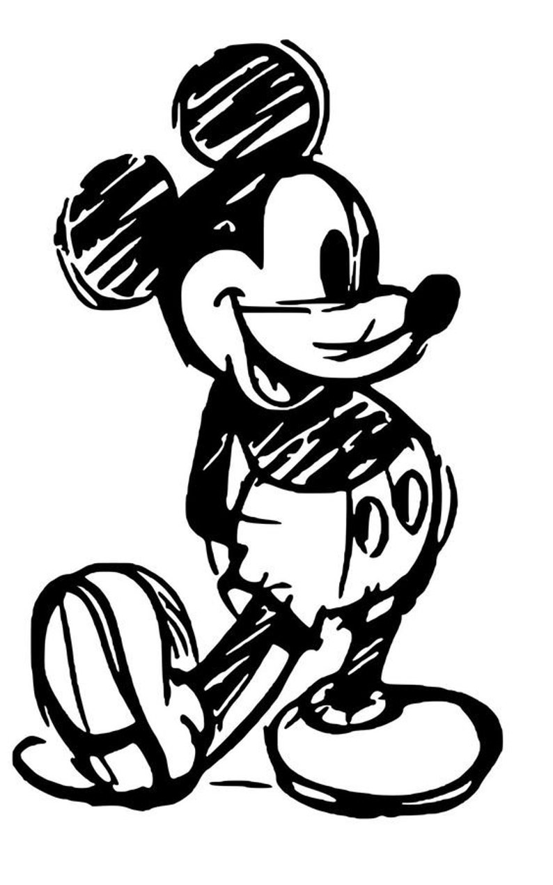 Mickey and Minnie SVG sketch Mickey and Minnie SVG | Etsy