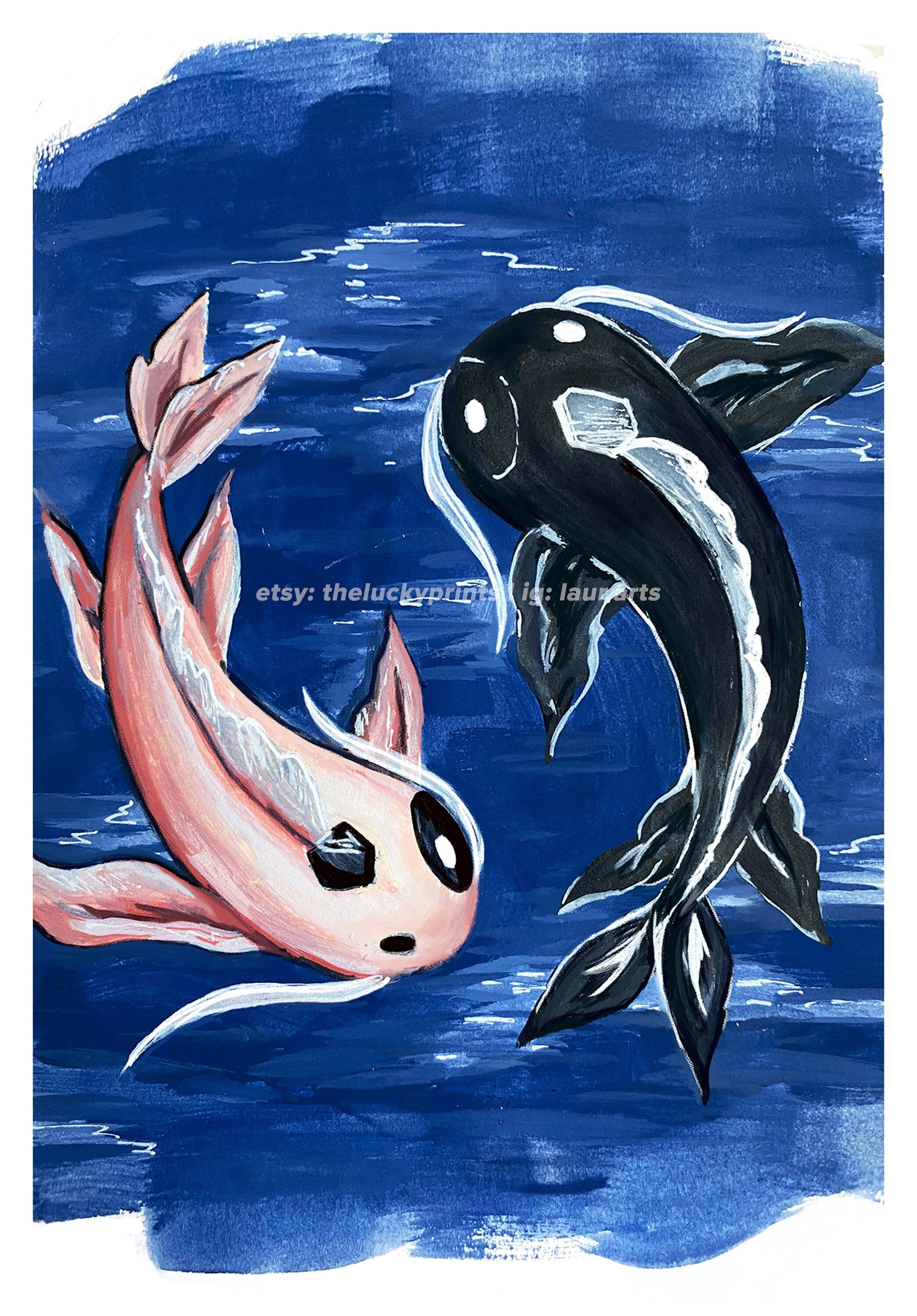 Koi Fish Painting [DIGITAL] - Etsy