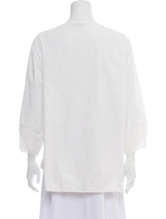 TIBI V-Neck Long Balloon Sleeve Blouse. Size FR40… - image 8