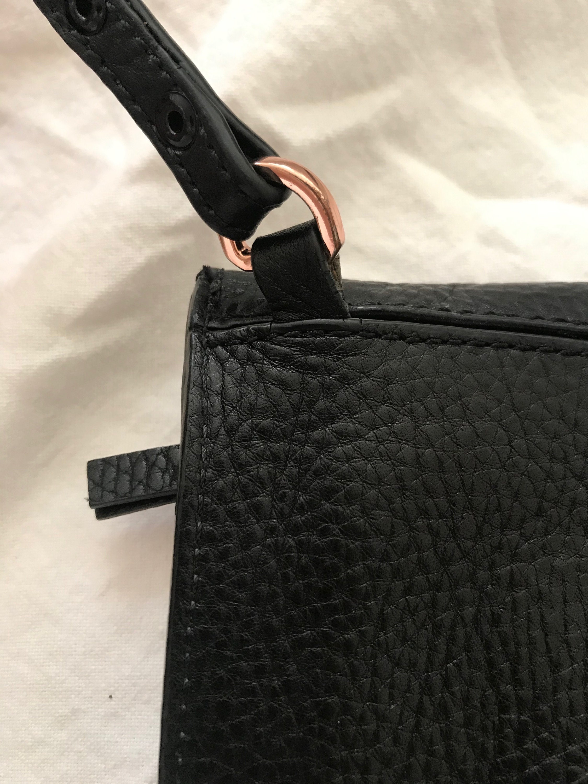 FILIPPA K black leather bag with adjustable strap | Etsy