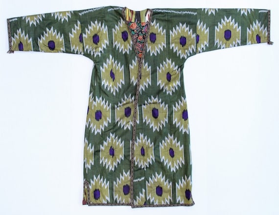VINTAGE Silk Ikat Kaftan from Uzbekistan