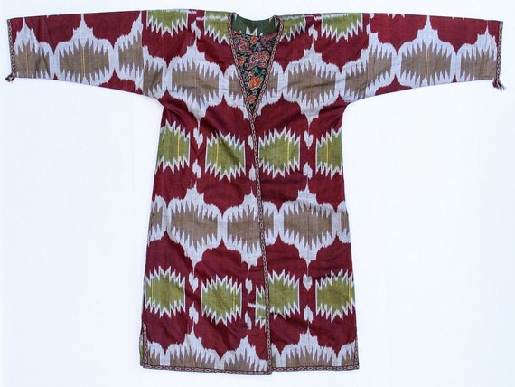 VINTAGE Silk Ikat Kaftan from Uzbekistan.