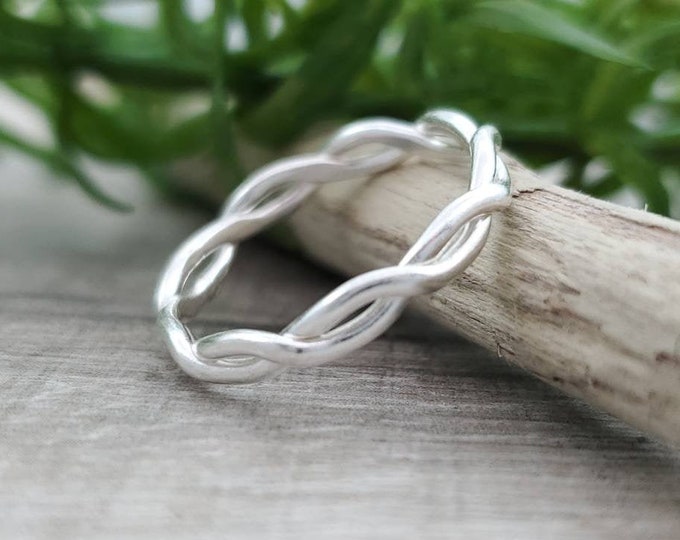 Sterling Silver Twisted Ring / Stack / Stacker Rings - Etsy