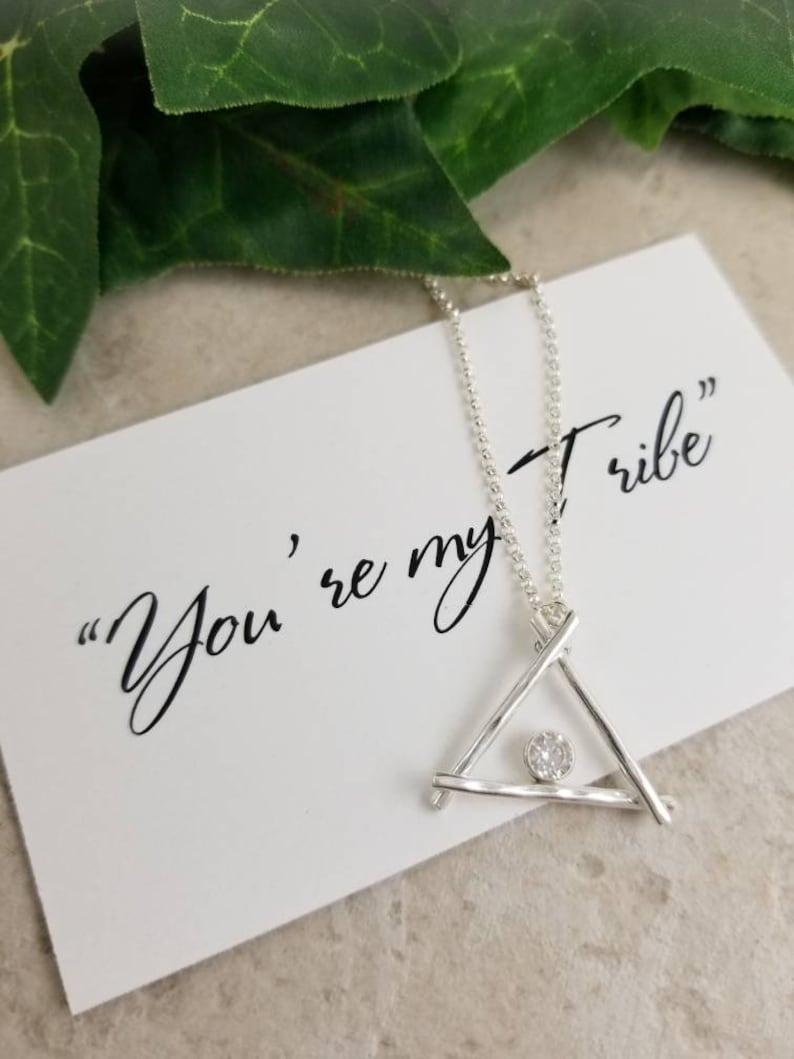 Sterling Silver You/'re my Tribe Teepee Necklace Friendship Best-friend Family Necklace Squad Bridesmaid Mothers Day