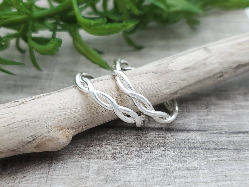 Sterling Silver Twisted Ring / Stack / Stacker Rings - Etsy