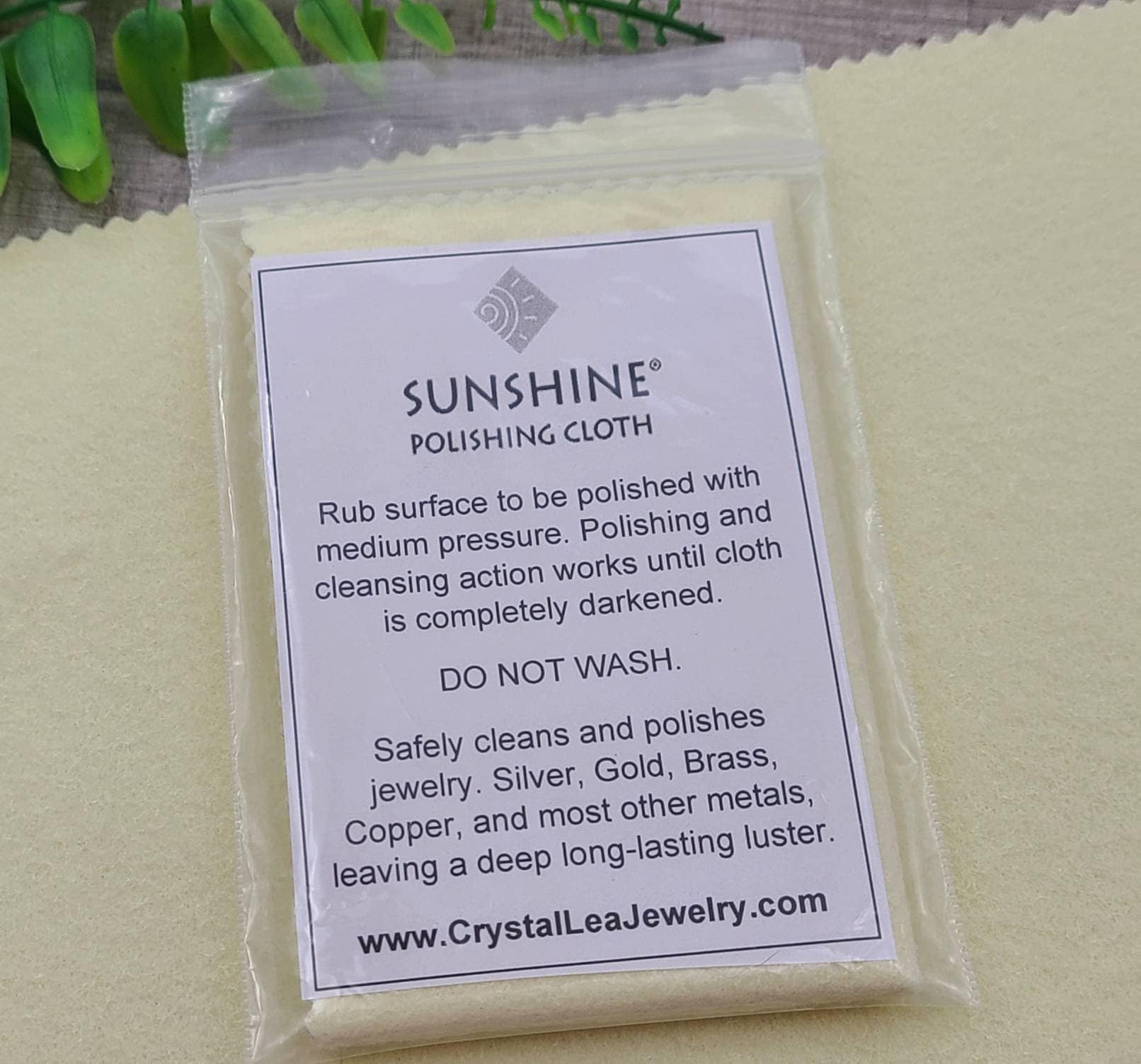 Sunshine Soft Polishing Cloth large 7,5x5 Jewelry Cleaning Cloth Removes  Tarnish and Safely Clean Silver, Gold, Brass, Jewelry 