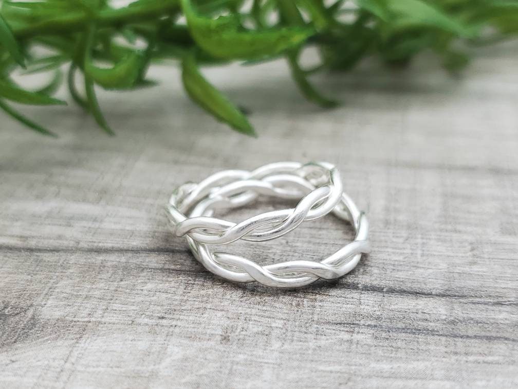 Sterling Silver Twisted Ring / Stack / Stacker Rings - Etsy