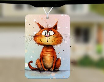 Car air freshener Funny cat  choice of 29 scents