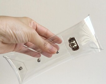 Handmade Clear Vinyl Pen Case: Travel Pencil Pouch Organizer