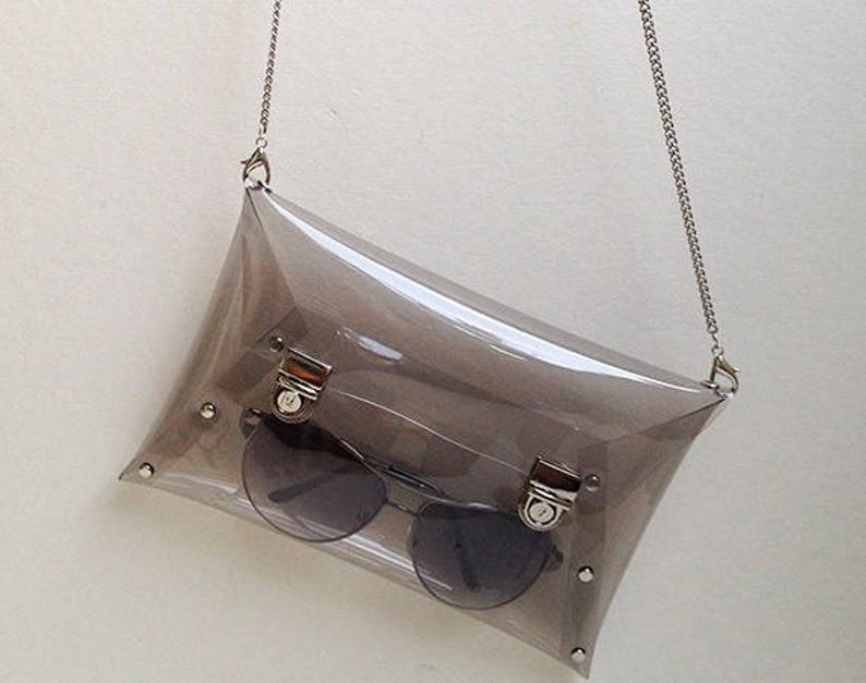 transparent clutch purse