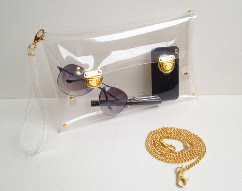 Clip Clutch Clip Clutch Bag Clutch Purse Clear Clutch Etsy
