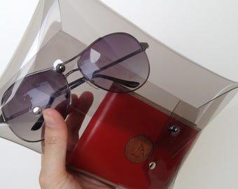 Handmade Clear Vinyl Clutch Bag: Casual See-Through Purse