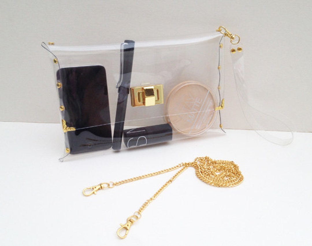 Buy Handmade Clear Vinyl Clutch: Medium See-through Purse With