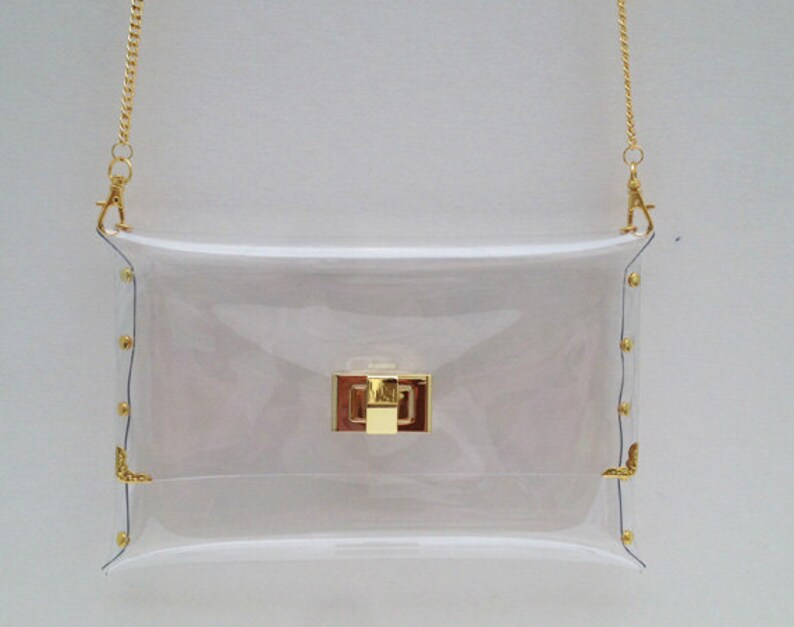Medium Deluxe Transparent Clear Clutch Bag Dexluxe Clear Etsy Australia