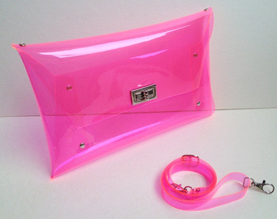Classic Clutch Clear Clutch With Strap for Shoulder Etsy