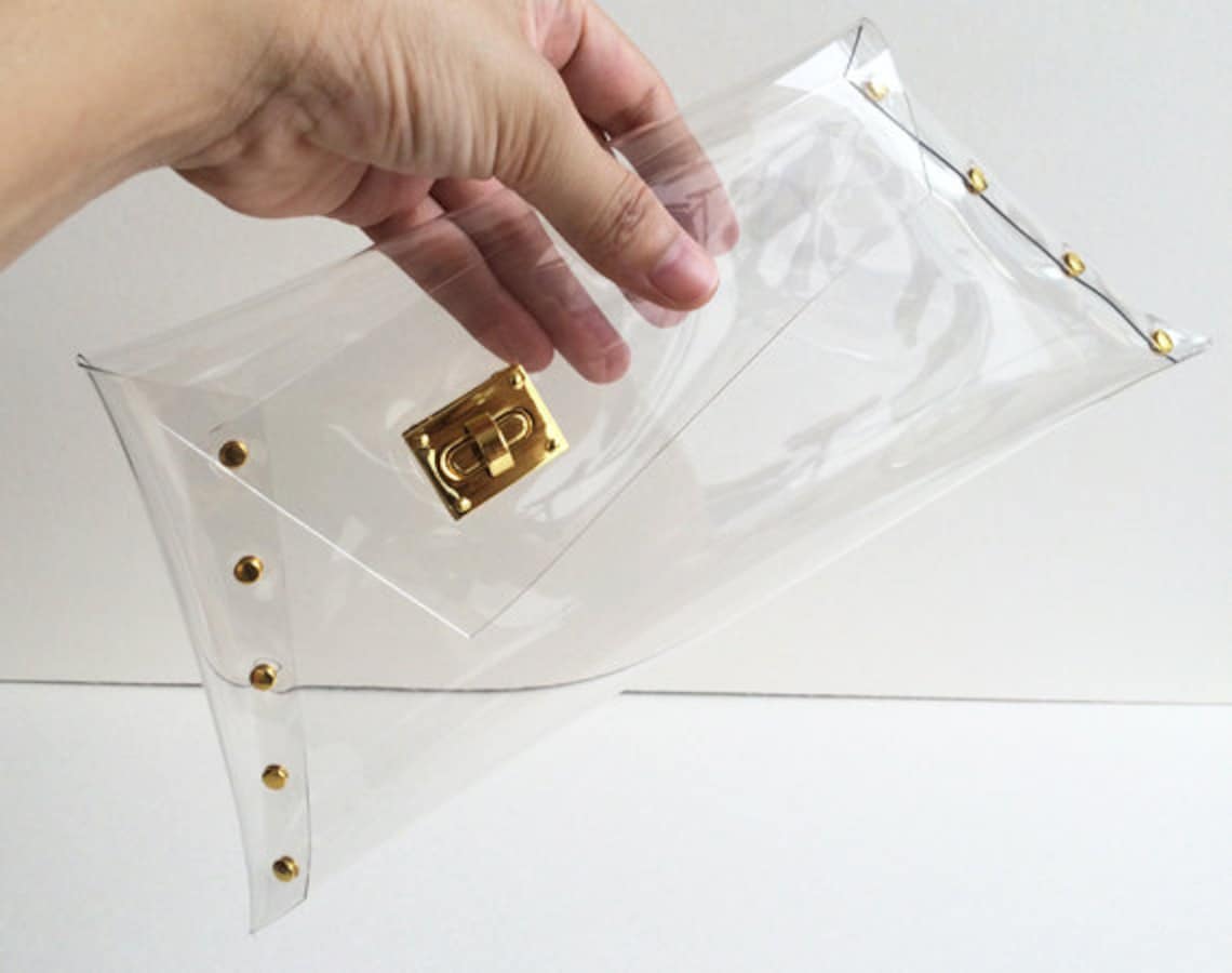 Clutch Purse Clutch Bag Clear Clutch Bag Clear Clutch Bag Etsy