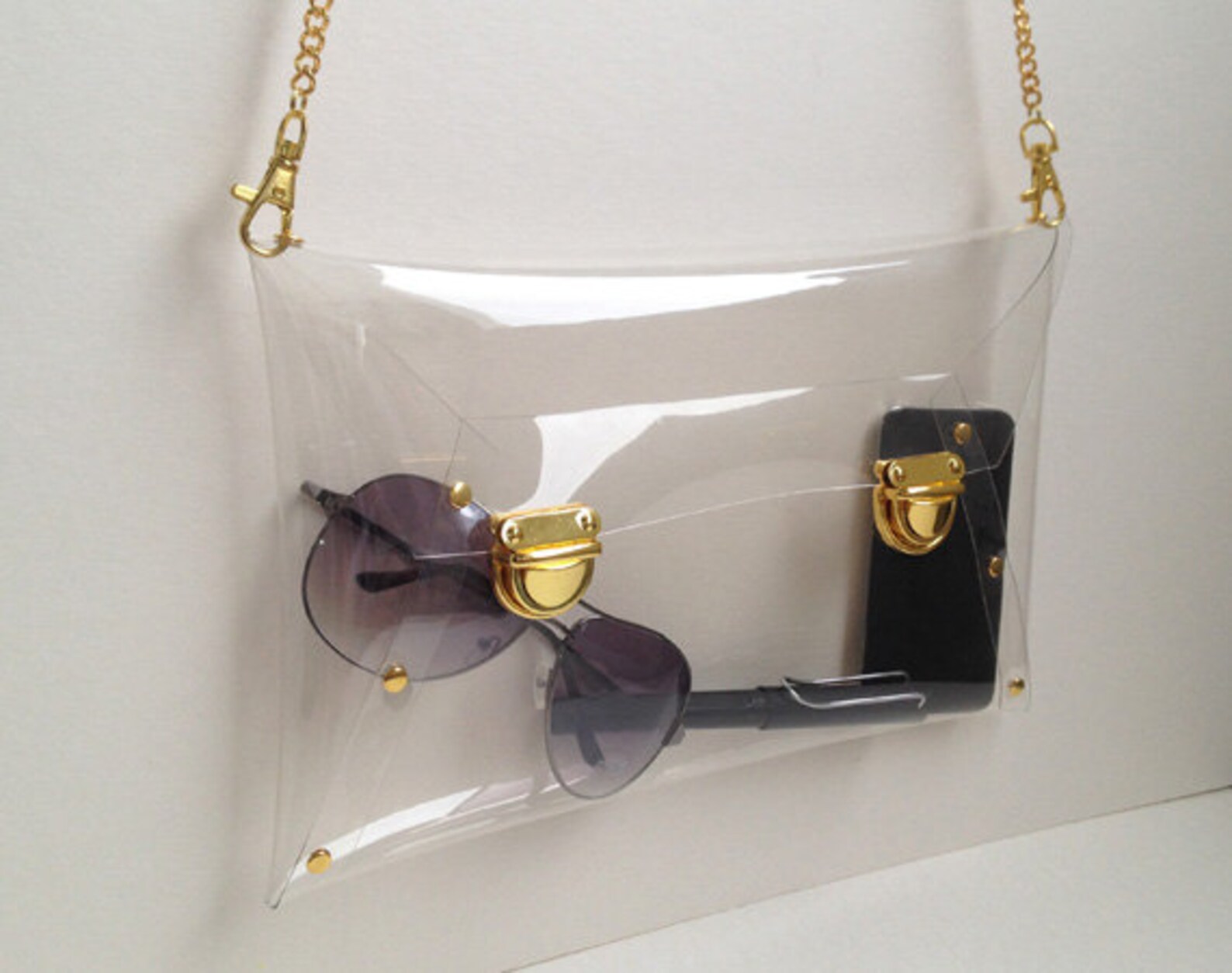 Clip Clutch Clip Clutch Bag Clutch Purse Clear Clutch Etsy