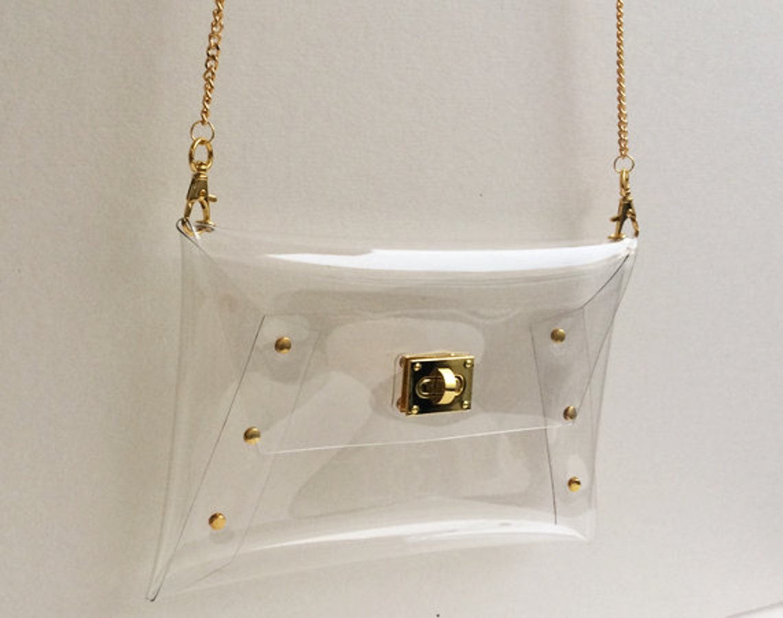 M Clutch Purse Clutch Bag Clear Clutch Clear Clutch Bag Etsy