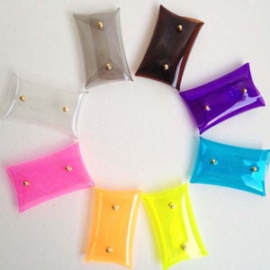 Mini tarjetero y monedero de mano, monedero transparente, monedero transparente, tarjetero y tarjetero: 1 pieza (accesorio dorado)