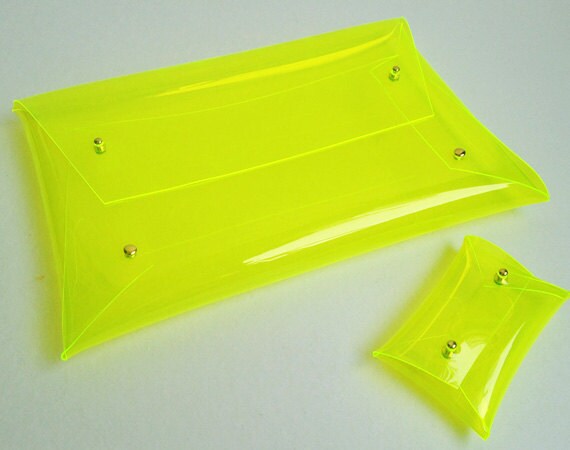 Transparent Clutch W/faux Pearl