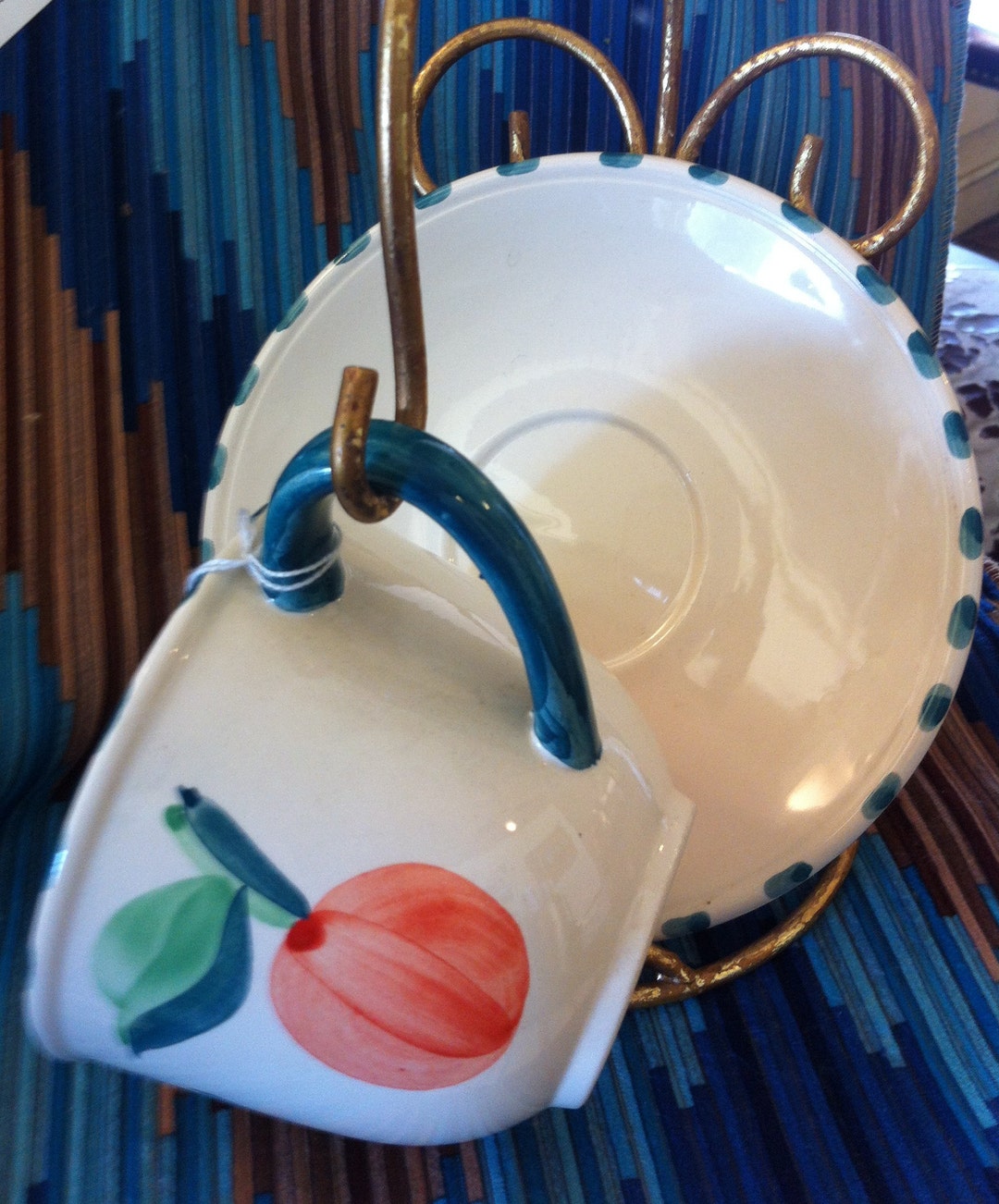 Cup & Saucer From Portugal, Extra Large Cup for Soup With Saucer Plate