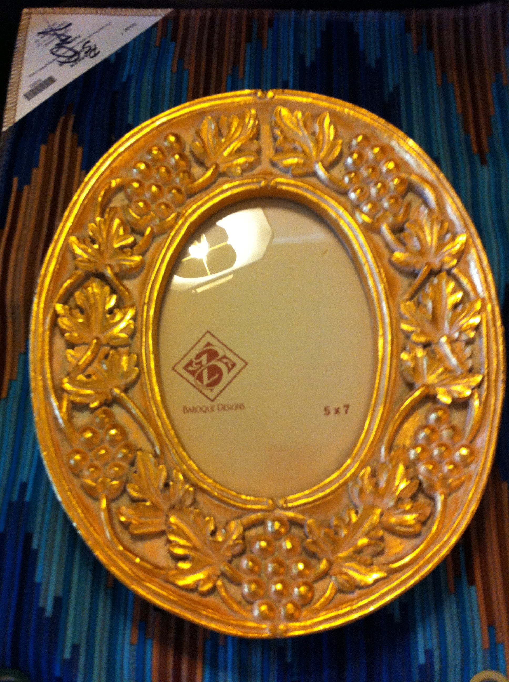 Golden Frames for Oval 5 X 7 Photos, Baroque Heavy Designs Made in