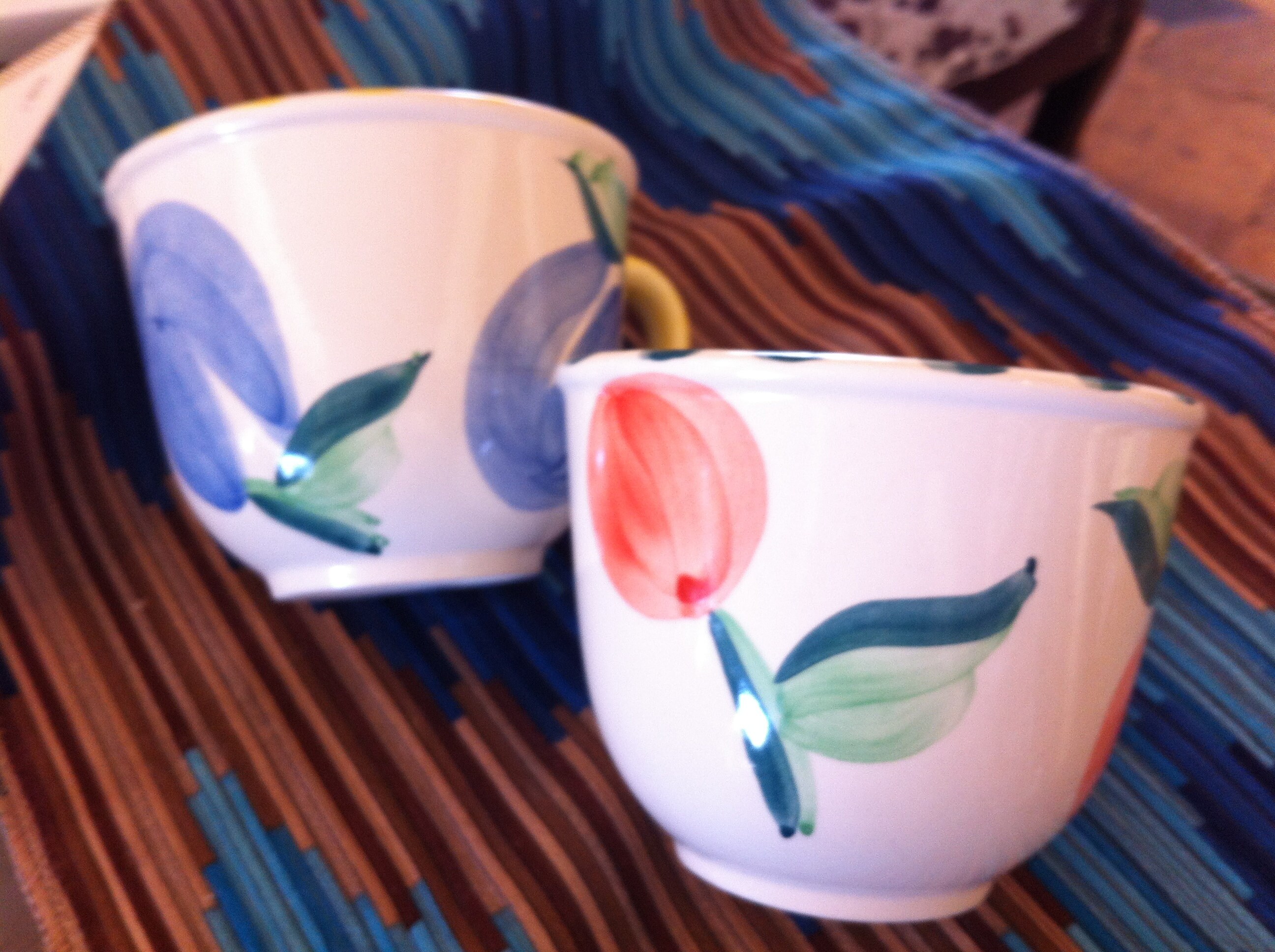 Cup & Saucer From Portugal, Extra Large Cup for Soup With Saucer Plate