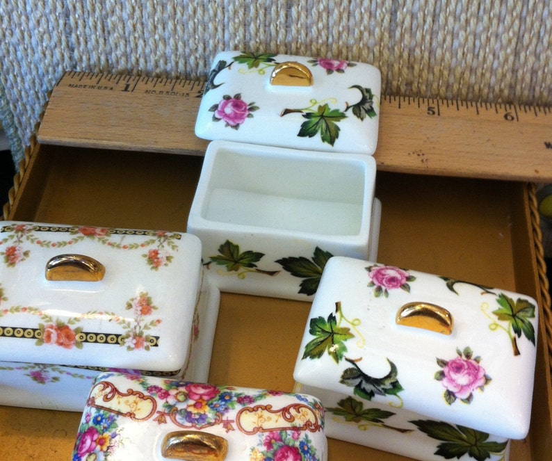 Bone China Boxes Keepsake Boxes 2 1/4 Inch Small China Etsy