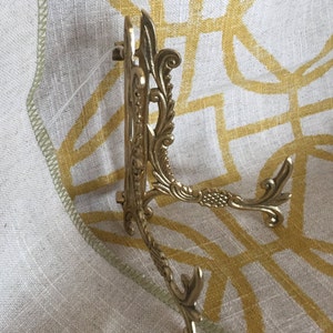 Brass 7 Inch Easel For Art Work or Plates, Pictures or Small Platters, 7&quot; Tall, Holds up to 11&quot; Plate
