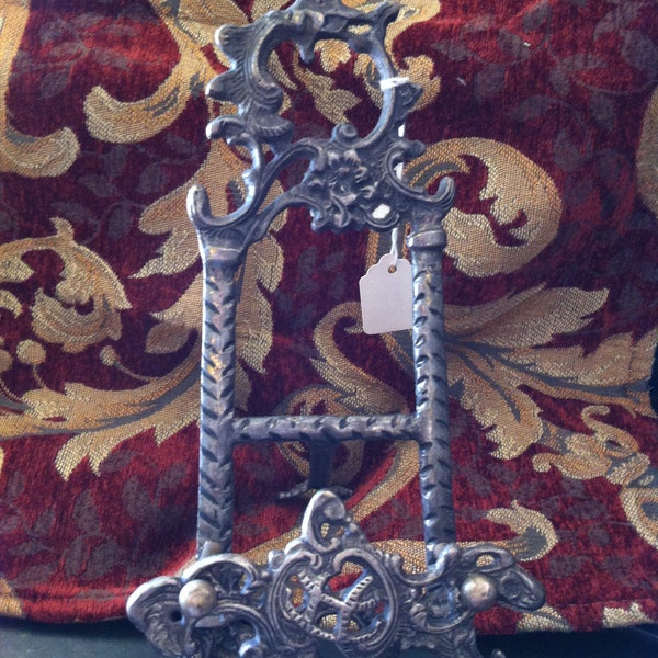 2x Vintage Brass Plate Stands(s